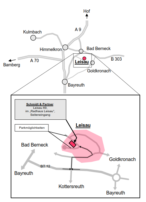 Lageplan Schmidt & Partner